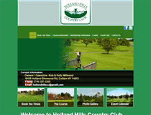 Tablet Screenshot of hollandhillscountryclub.com